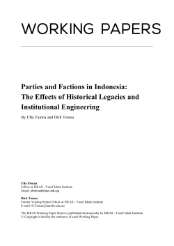 Parties and Factions in Indonesia: The Effects of Historical