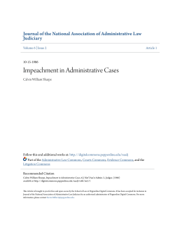 Impeachment in Administrative Cases