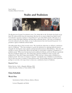 Stalin and Stalinism
