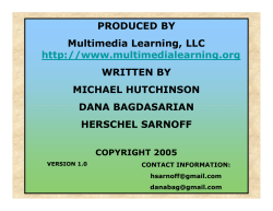 PRODUCED BY Multimedia Learning, LLC http://www