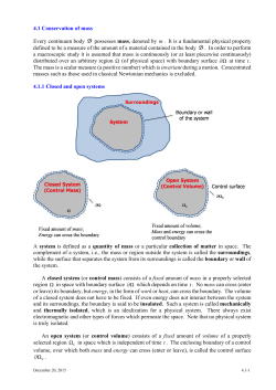 4.1 Conservation of mass Every continuum body B possesses mass