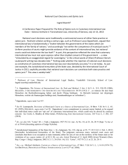 National Court Decisions and Opinio Juris