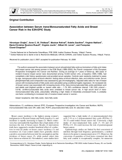 Association between Serum trans-Monounsaturated Fatty Acids and