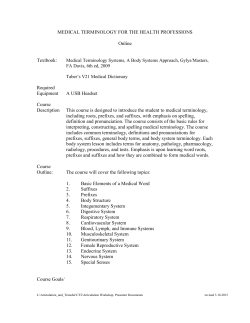 medical terminology