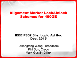 Alignment Marker Lock/Unlock Schemes for 400GE