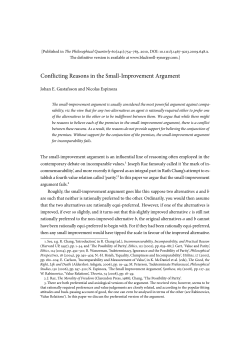 Conflicting Reasons in the Small-Improvement Argument