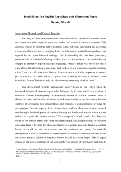 John Milton: An English Republican and a European Figure By Amy