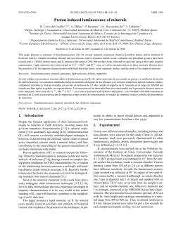 Proton induced luminescence of minerals - E