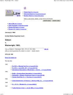 Gideon v. Wainwright - Death Penalty ProCon.org