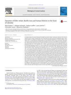 Dynamics of killer whale, bluefin tuna and human fisheries in the