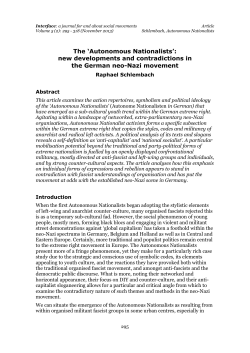 Autonomous Nationalists - Interface: a journal for and about social