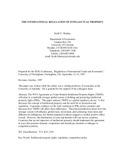 the international regulation of intellectual property