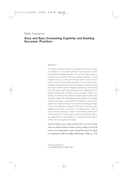 Zoos and Eyes: Contesting Captivity and Seeking Successor Practices