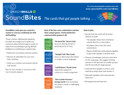 SoundBites The cards that get people talking