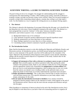 scientific writing: a guide to writing scientific papers