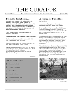 to read our new quarterly newsletter, The Curator.