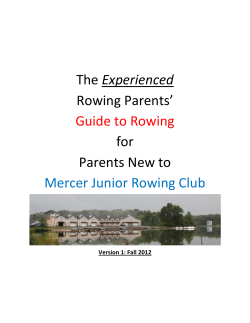 Novice Parents Guide to Rowing