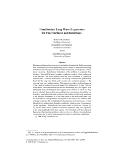 Hamiltonian Long Wave Expansions for Free Surfaces and Interfaces