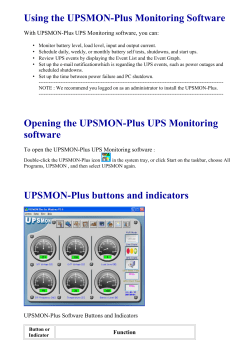 UPSMON 2.87 Software User Manual