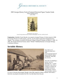 Mother Mathilda Beasley - Georgia Historical Society