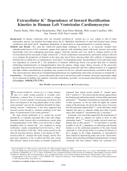Extracellular K Dependence of Inward Rectification