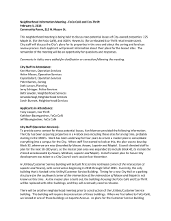 Neighborhood Information Meeting - FoCo Caf&eacute;
