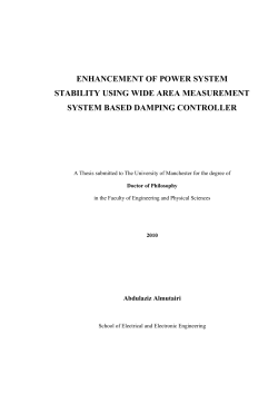 enhancement of power system stability using wide area