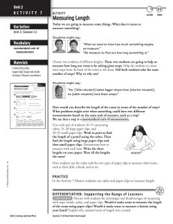 Measuring Length - Hobbs Municipal Schools