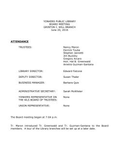 June 2016 Monthly Meeting Minutes