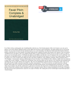 Read Fever Pitch: Complete Unabridged PDF Online
