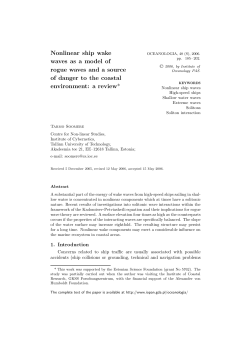 Nonlinear ship wake waves as a model of rogue waves and a