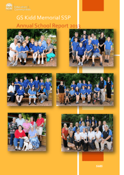 GS Kidd Memorial SSP Annual School Report 2013