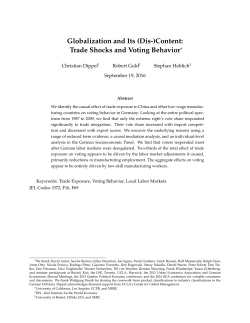 Trade Shocks and Voting Behavior