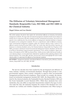 The Diffusion of Voluntary International Management Standards