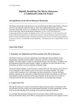 Digitally Reunifying The Mewar Ramayana