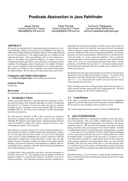 Predicate Abstraction in Java Pathfinder