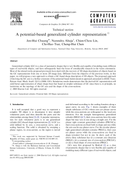 A potential-based generalized cylinder representation