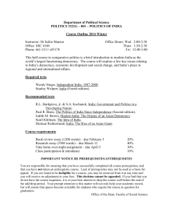 Department of Political Science - Western University Political Science