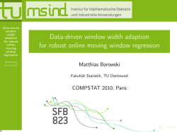 Data-driven window width adaption for robust online moving window