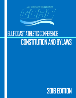 GCAC Constitution and By-Laws - Gulf Coast Athletic Conference