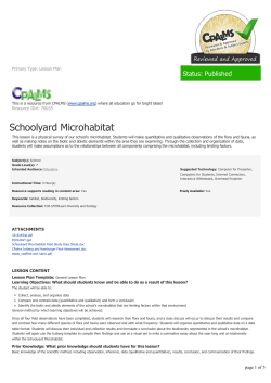 Schoolyard Microhabitat