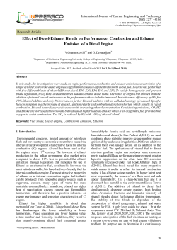 Effect of Diesel-Ethanol Blends on Performance