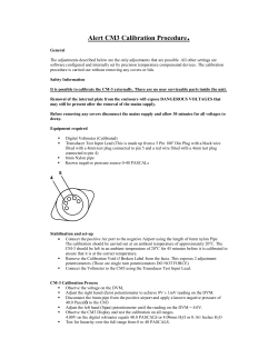 Alert CM3 Calibration Procedure.