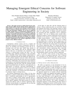 Managing Emergent Ethical Concerns for
