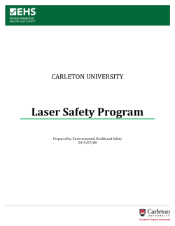Laser Safety Program - Carleton University