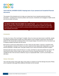 Keeping track of your personal and household financial documents: