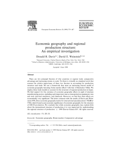 Economic geography and regional production structure