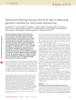 Optimized filtering reduces the error rate in detecting