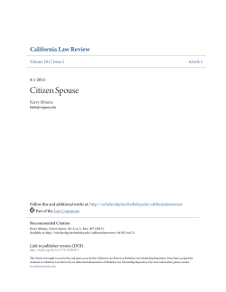 Citizen Spouse - Berkeley Law Scholarship Repository