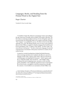 Languages, Books, and Reading from the Printed Word